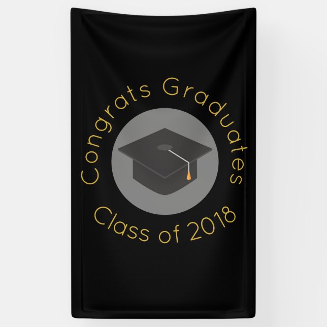 Banderoles Félicitations diplômés Classe de 20xx (Vertical)