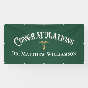 Banderoles Félicitations Docteur Elégant Diplômé de Médecine