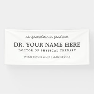 Banderoles Félicitations Docteur en Thérapie Physique DPT