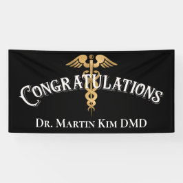 Banderoles Félicitations Elegant Dentist Graduation Médicale