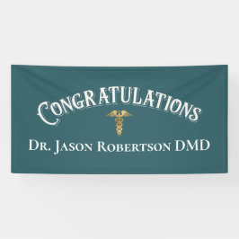 Banderoles Félicitations Elégant Docteur Médicale Graduation