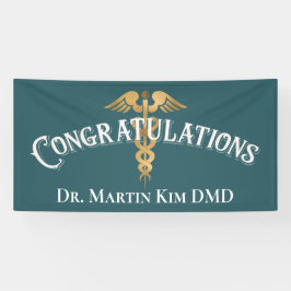 Banderoles Félicitations Elégant Docteur Médicale Graduation