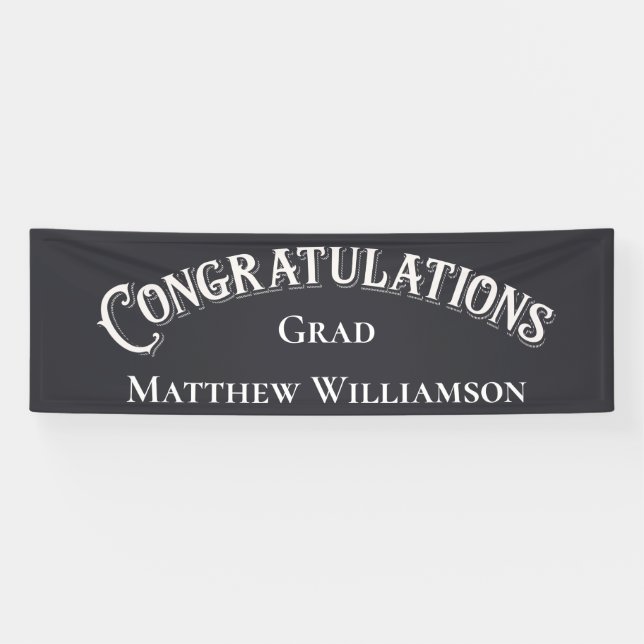 Banderoles Félicitations Elegant Graduation (Horizontal)