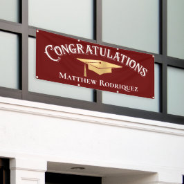 Banderoles Félicitations Moderne Simple Red Graduation