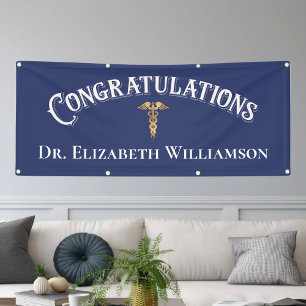 Banderoles Félicitations Nurse Doctor Physician Caduceus