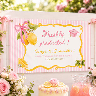 Banderoles Félicitations pour la remise de diplôme ruban rose
