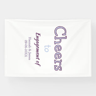 Banderoles félicitations pour les fiançailles de nom pastel m