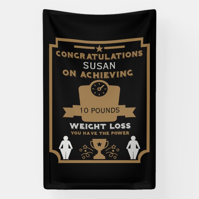 Banderoles Félicitations pour perte de poids (Verticale)