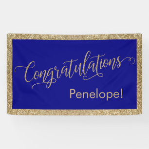Banderoles Félicitations Typographie Parties scintillant d'or