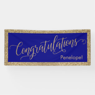 Banderoles Félicitations Typographie Parties scintillant d'or