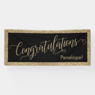 Banderoles Félicitations Typographie Parties scintillant or e