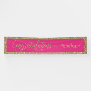 Banderoles Félicitations Typographie Parties scintillant or r