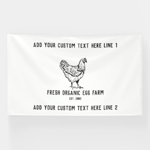 Banderoles Ferme d'oeufs bio Ferme de poulet rustique