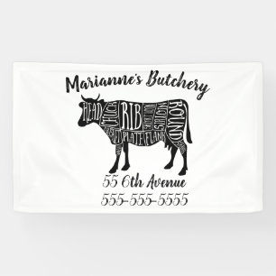 Banderoles fermier vache boucherie charcuterie art petit port