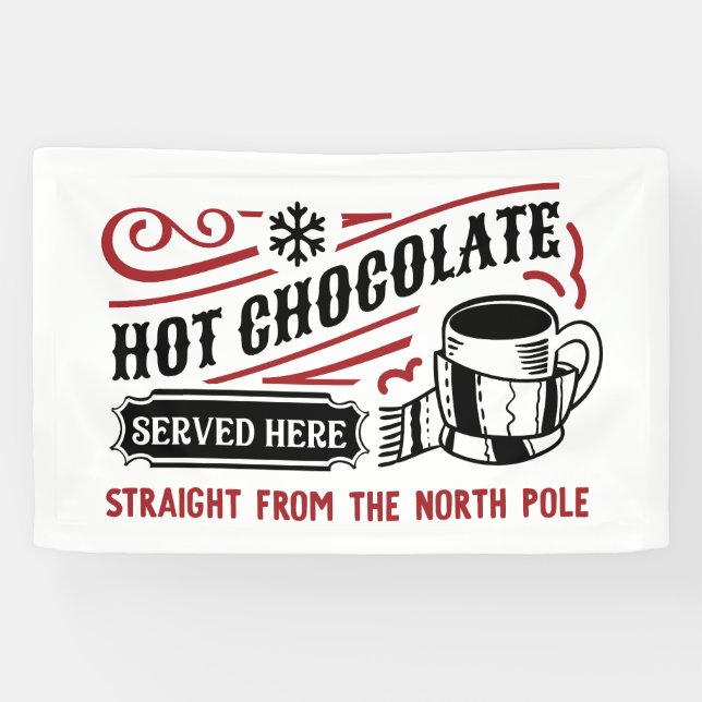 Banderoles Festif Pôle Nord Chocolat chaud (Horizontal)