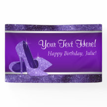 Fête d'anniversaire chaussure à talon haut violet