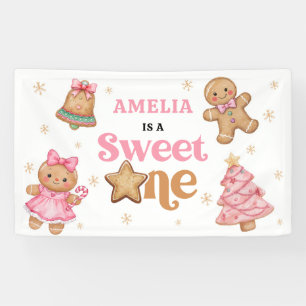 Banderoles Fête d'anniversaire de 1 an Christmas Cookie Sweet