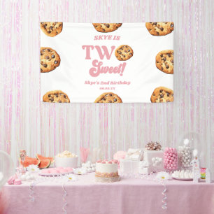 Banderoles Fête d'anniversaire de 2 ans Two Sweet Cookies and
