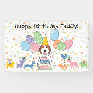 Banderoles Fête d'anniversaire de chien Cockapoo Cavapoo marr
