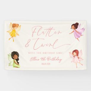 Banderoles Fête d'anniversaire de fée enchantée Flutter et Tw