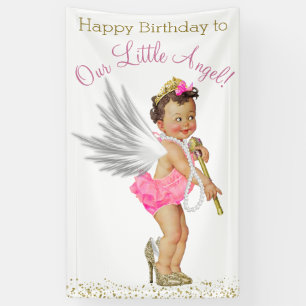 Banderoles Fête d'anniversaire de filles d'ange de perles de