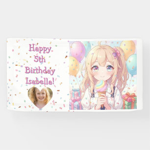 Banderoles Fête d'anniversaire de glace personnalisée pour fi