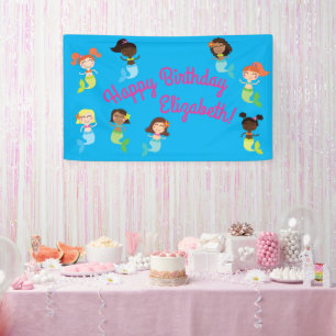 Banderoles Fête d'anniversaire de la sirène