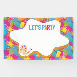 Banderoles Fête d'anniversaire de l'art - Bannière/fond d'écr