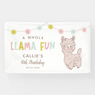 Banderoles Fête d'anniversaire de Llama Fun Cute