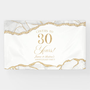 Banderoles Fête d'anniversaire de mariage de 30 ans en Agate 