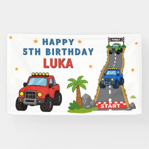 Banderoles Fête d'anniversaire de Monster Truck