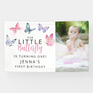 Banderoles Fête d'anniversaire de notre petit papillon