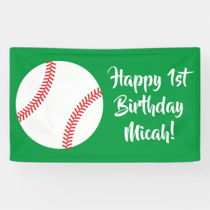Banderoles Fête d'anniversaire de sports mignons de base-ball