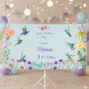 Banderoles Fête d'anniversaire des colibris et du jardin des 