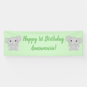 Banderoles Fête d'anniversaire des éléphants