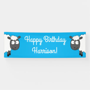 Banderoles Fête d'anniversaire des moutons
