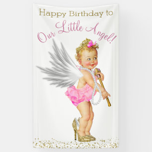 Banderoles Fête d'anniversaire des Petites Anges Filles
