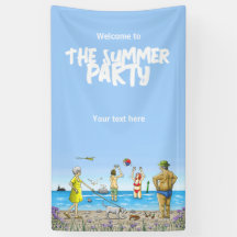 Fête d'anniversaire d'été à la plage