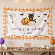 Fête d'anniversaire d'Halloween mignonne et effray