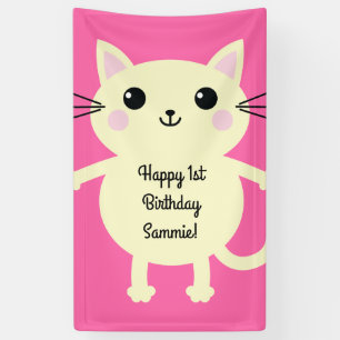 Banderoles Fête d'anniversaire du chat
