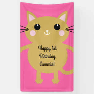 Banderoles Fête d'anniversaire du chat