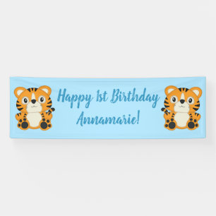 Banderoles Fête d'anniversaire du tigre