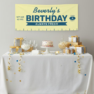 Banderoles Fête d'anniversaire Fun Always Fresh Bâton de Beur