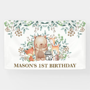 Banderoles Fête d'anniversaire lunatique d'animaux de bébé