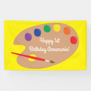Banderoles Fête d'anniversaire mignonne de palette de