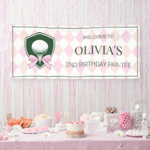 Banderoles Fête d'anniversaire personnalisée de 2 ans de golf