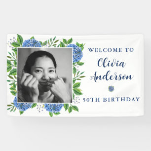 Banderoles Fête d'anniversaire personnalisée de 50 ans avec u