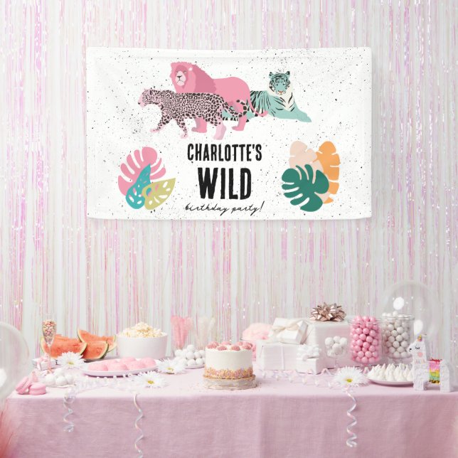 Banderoles Fête d'anniversaire sauvage Jungle Animaux Anniver (Fête)
