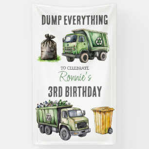 Banderoles Fête d'anniversaire sur le thème des déchets pour