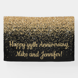 Banderoles Fête d'anniversaire Surprise personnalisée Black G